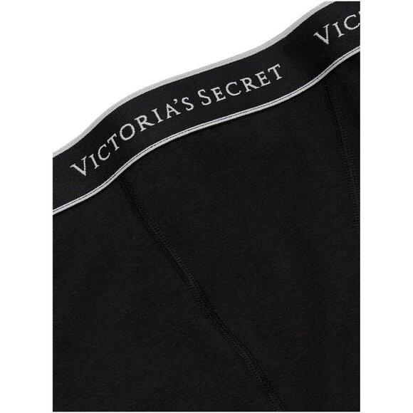 NWT Victoria's Secret Thick Logo Boxer Brief BLACK Size XL - Picture 4 of 7